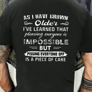 Short Sleeve T-Shirt With Printed Slogan On Back